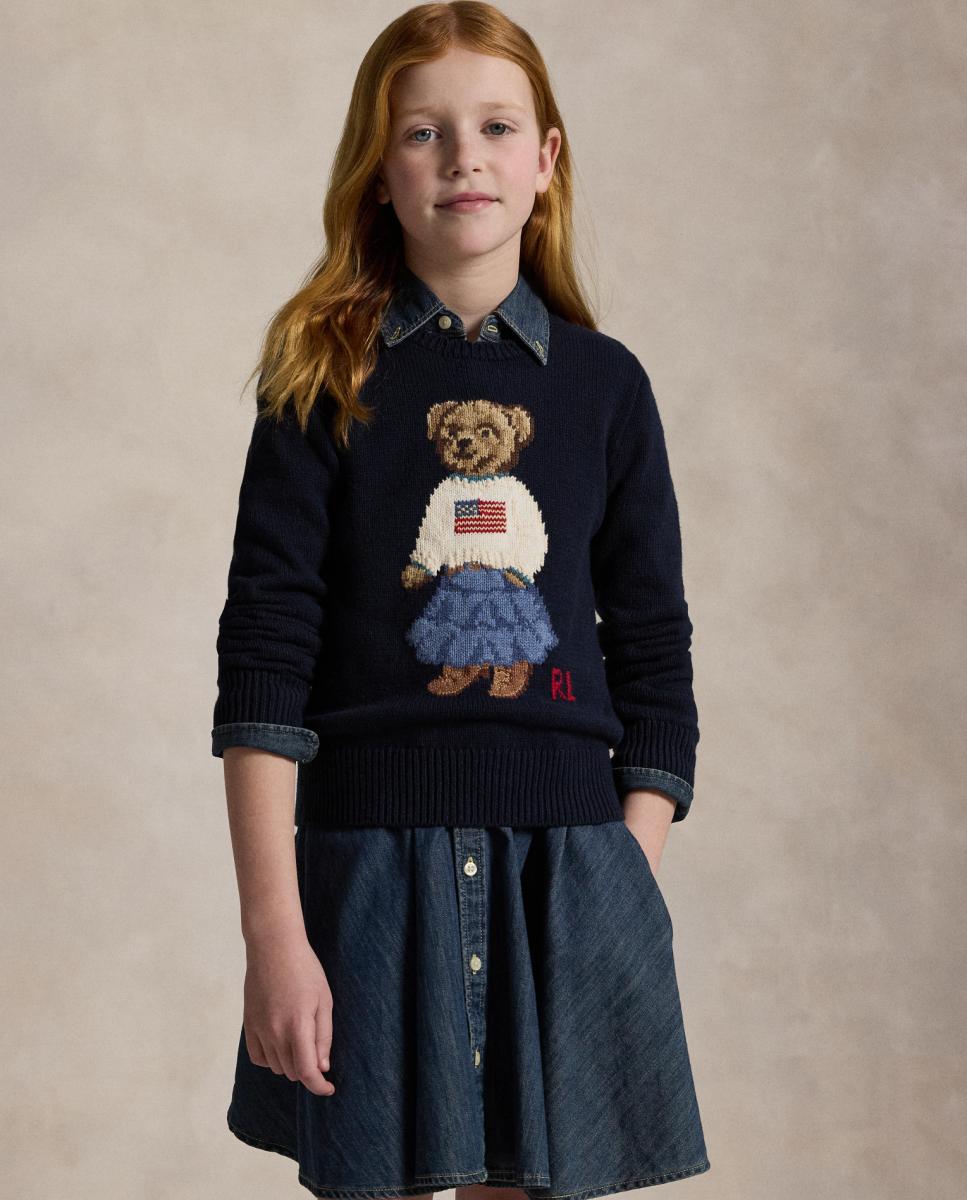 Imagem 0 de Camisola de Malha com Decote Redondo e Polo Bear