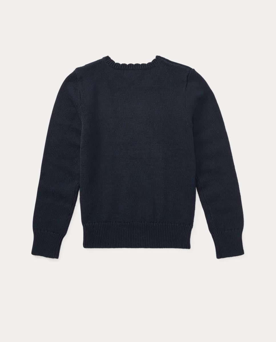 Camisola de Malha com Decote Redondo e Polo Bear Polo Ralph Lauren Azul-marinho-6