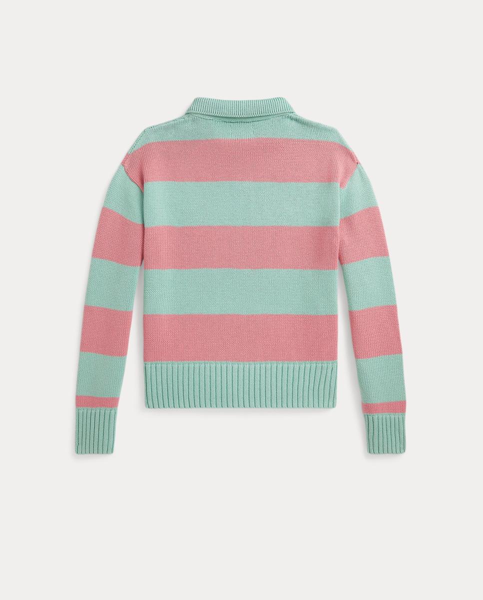 Camisola de Malha Tipo Polo de Algodão às Riscas Polo Ralph Lauren Vermelho / Verde-2