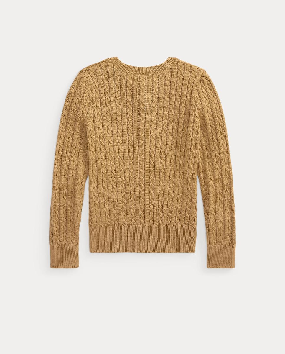 Cárdigan de niña de algodón con oso bordado - Polo Ralph Lauren - Camel Camel-5