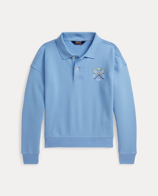 Imagen 0 de Sudadera de niña estilo polo en mezcla de algodón