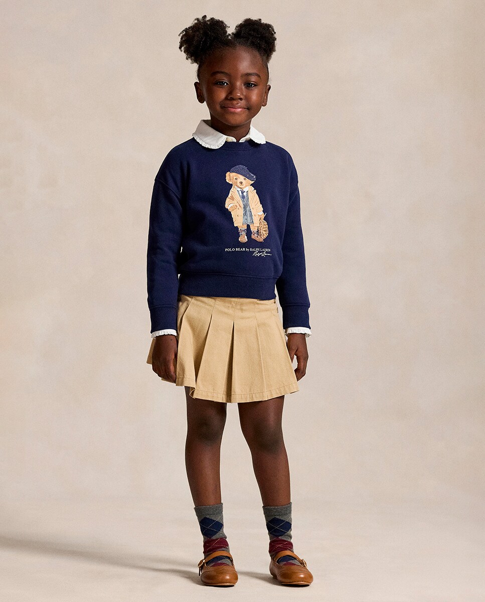 Sweatshirt de Tecido Turco com Polo Bear Azul-marinho-2