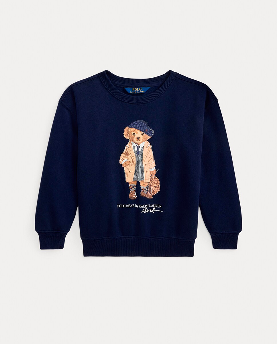 Sweatshirt de Tecido Turco com Polo Bear Azul-marinho-4