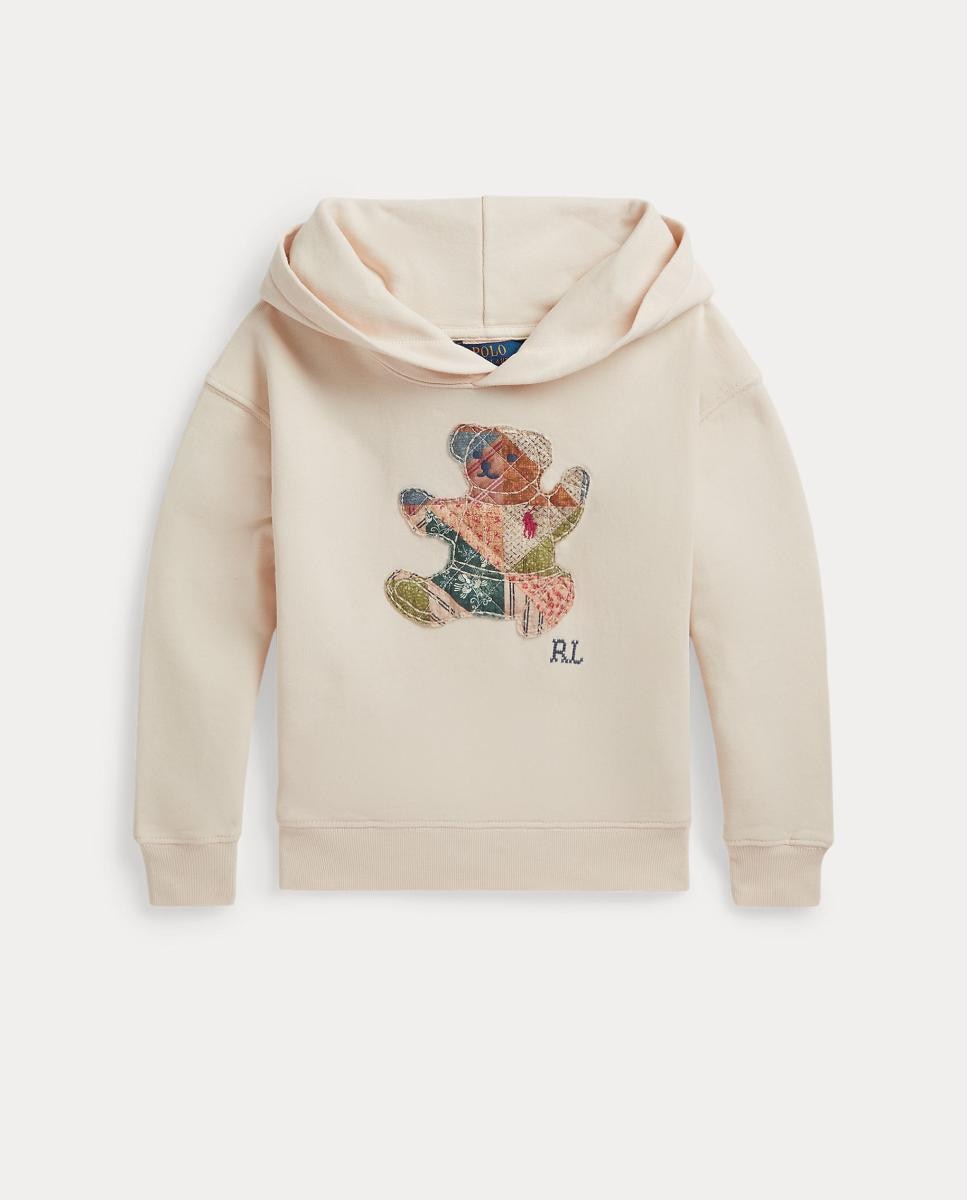 Sweatshirt com Capuz de Algodão com o Ursinho em Patch Creme-4
