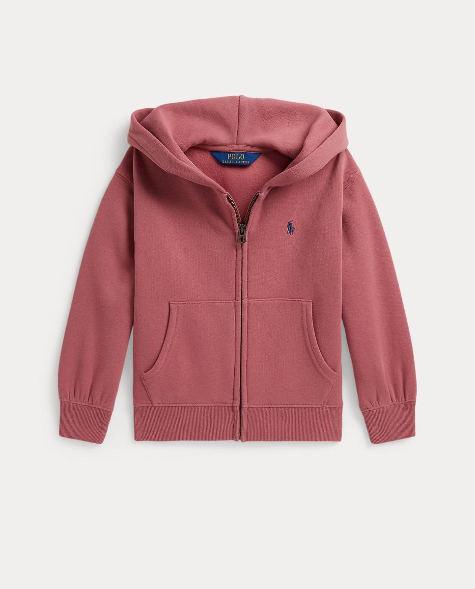 Sweatshirt de Felpa com Fecho de Correr Polo Ralph Lauren Rosa-4