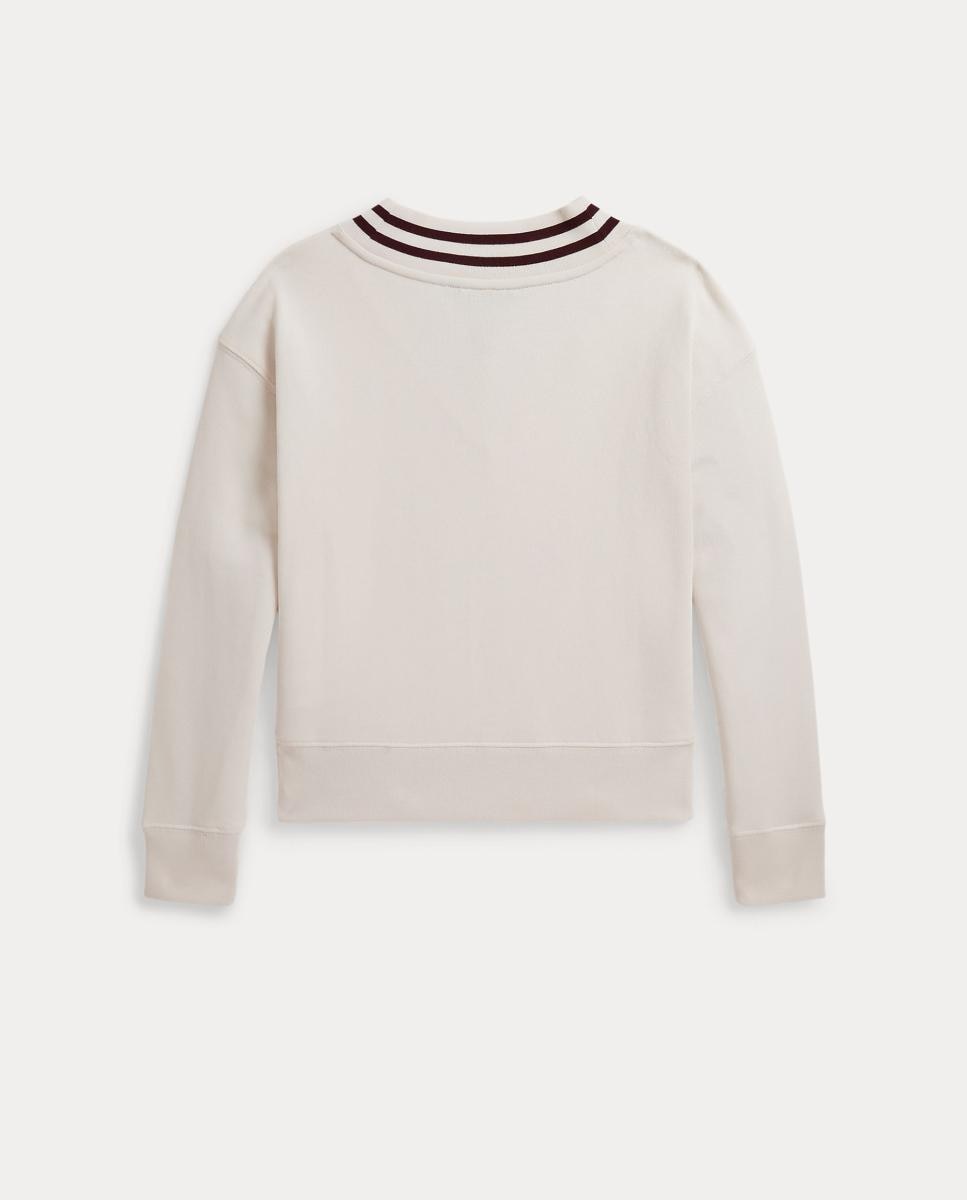 Sweatshirt de Felpa com Decote em Bico Cru-6