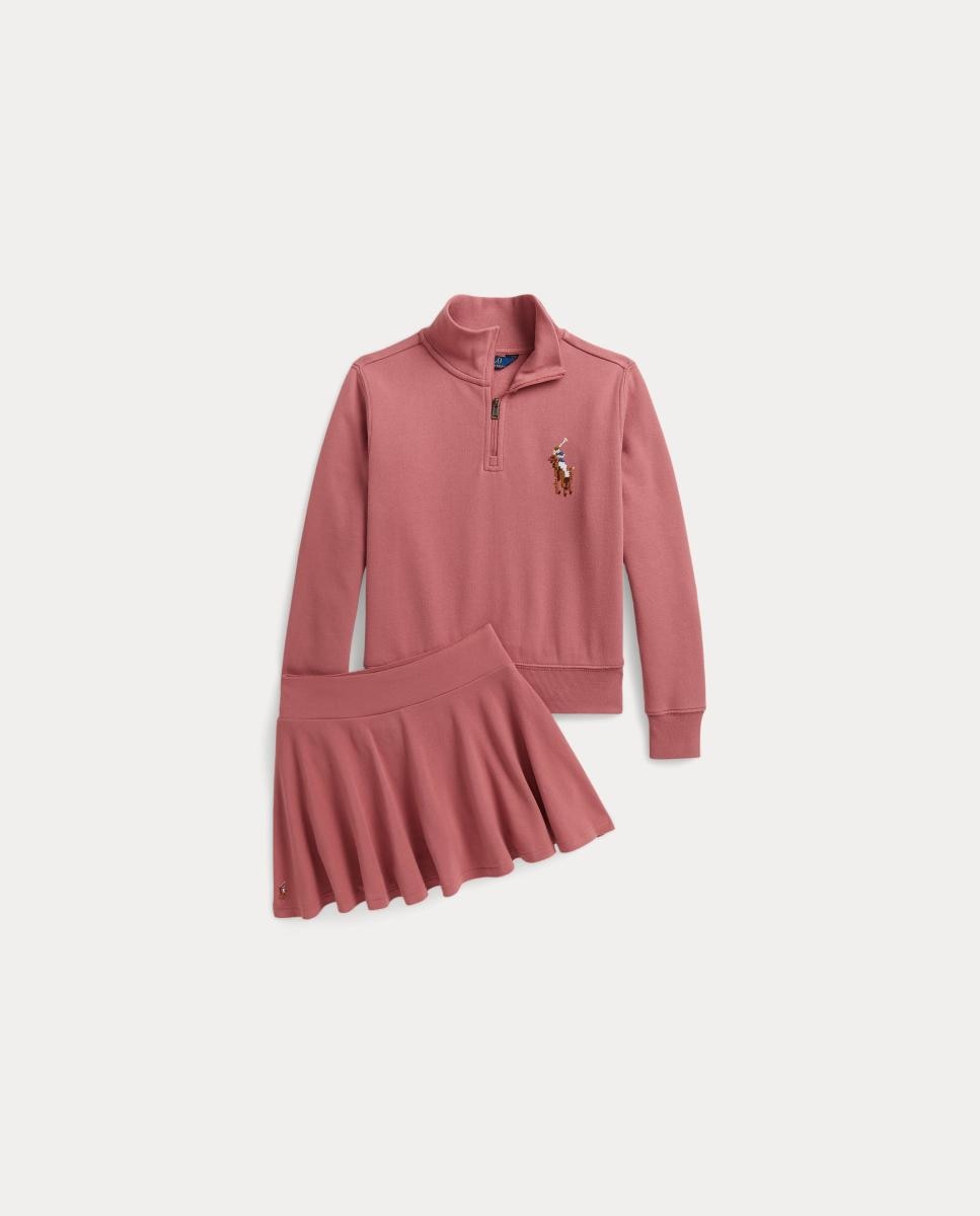 Sweatshirt de Felpa com Cavalo Tecido Rosa-6