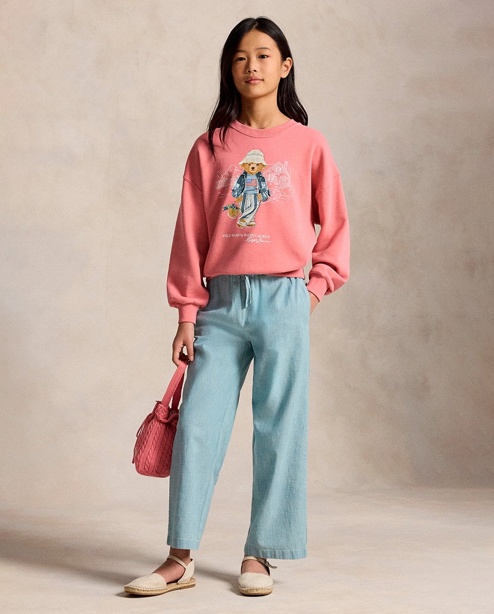 Sweatshirt com Decote Redondo e Polo Bear Polo Ralph Lauren Coral-2