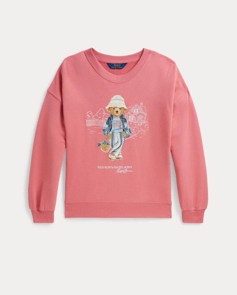Sweatshirt com Decote Redondo e Polo Bear Polo Ralph Lauren Coral-4