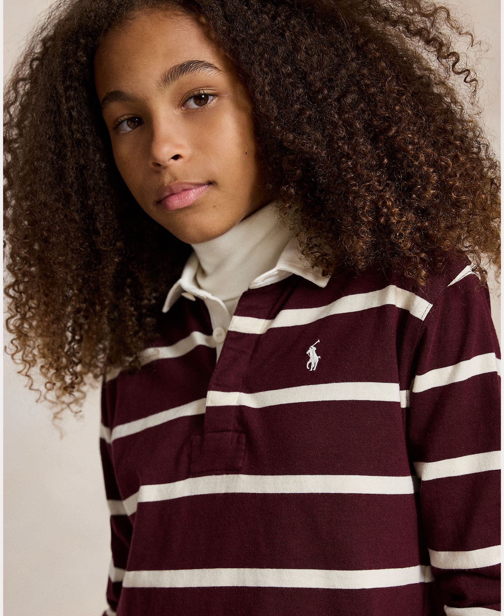 Polo Rugby Cropped de Algodão Polo Ralph Lauren Bordeaux-3