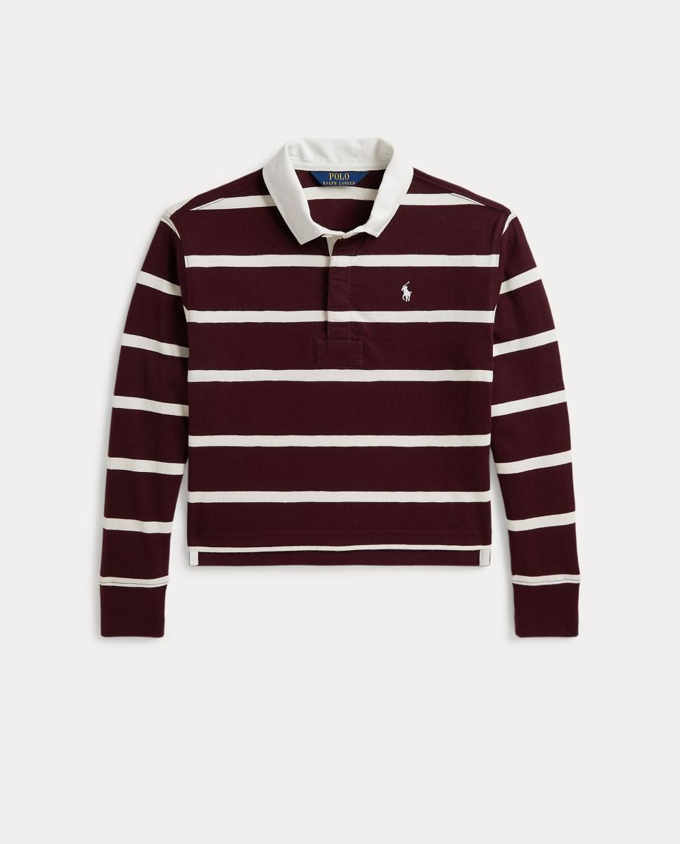 Polo Rugby Cropped de Algodão Polo Ralph Lauren Bordeaux-4