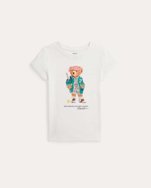 Imagen 0 de Camiseta de niña de punto de algodón Polo Bear