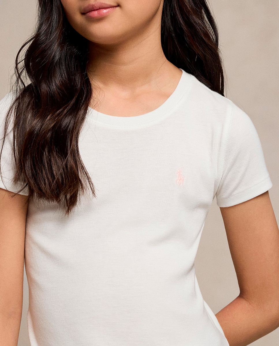T-shirt de Malha Jersey com Cavalo Branco-2