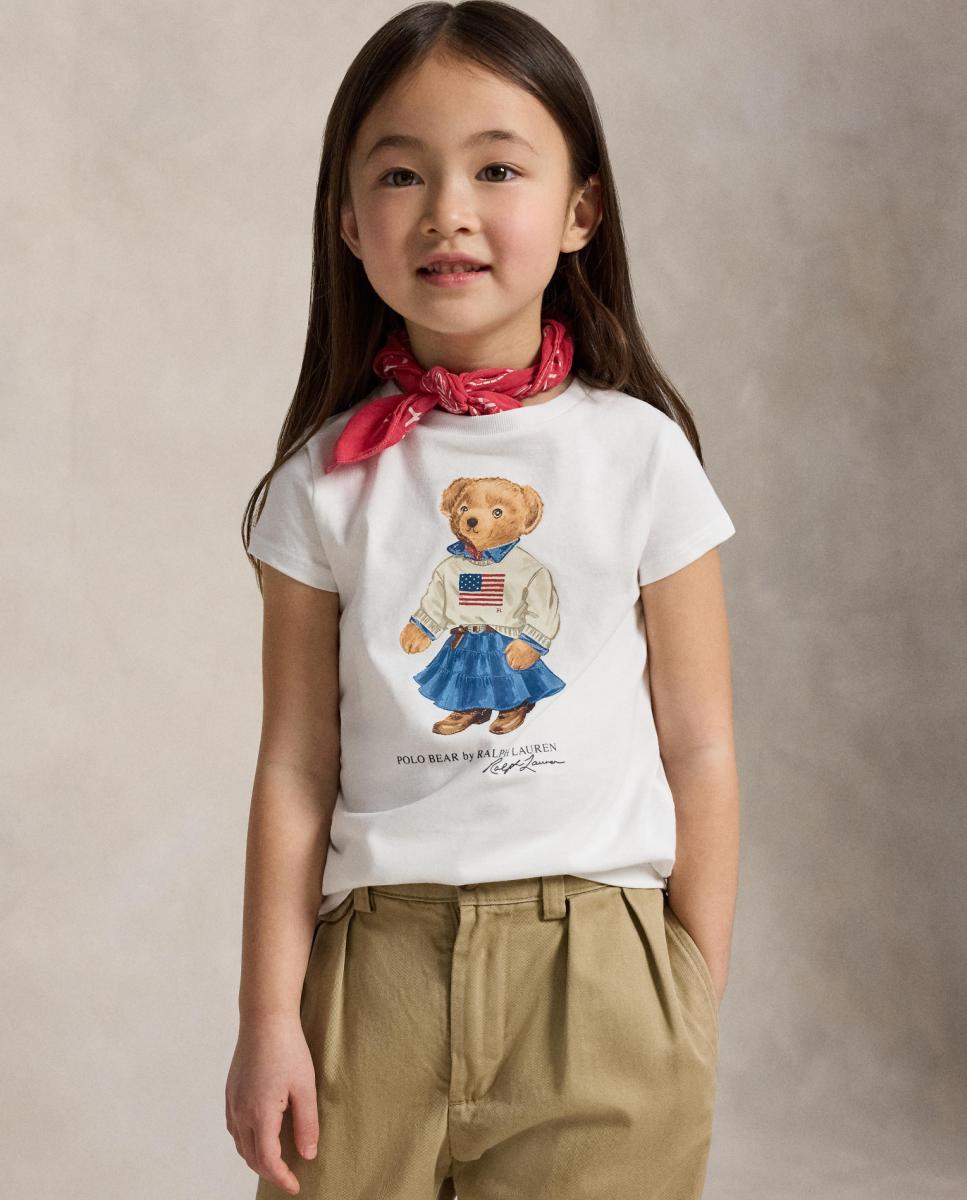 Imagem 0 de T-shirt de Algodão com Polo Bear