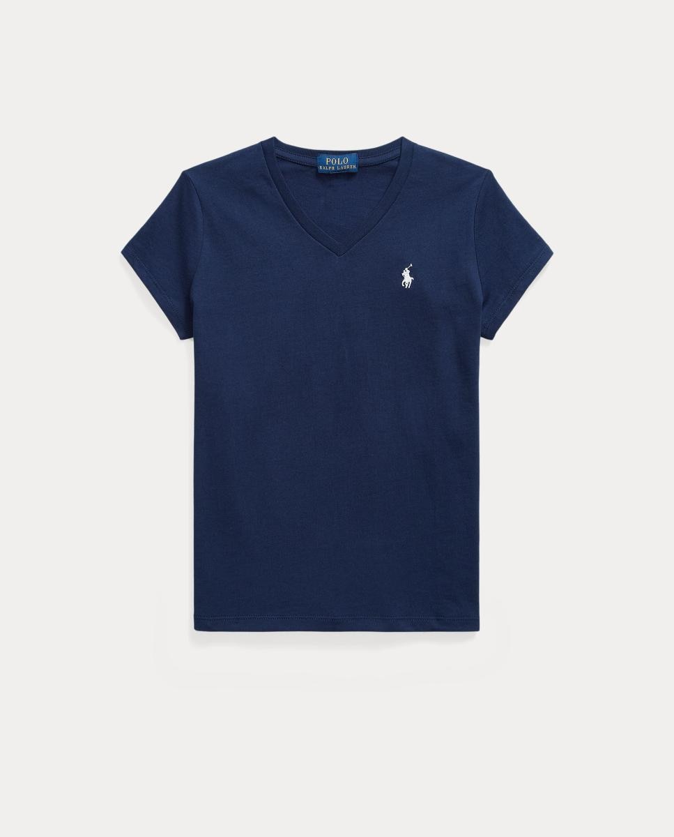 T-shirt de Malha Jersey de Algodão Polo Ralph Lauren Azul-marinho-1