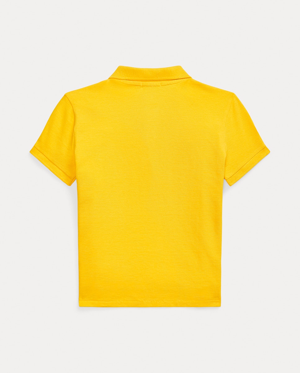 Polo de Piqué Elástico com Big Pony Polo Ralph Lauren Amarelo-5