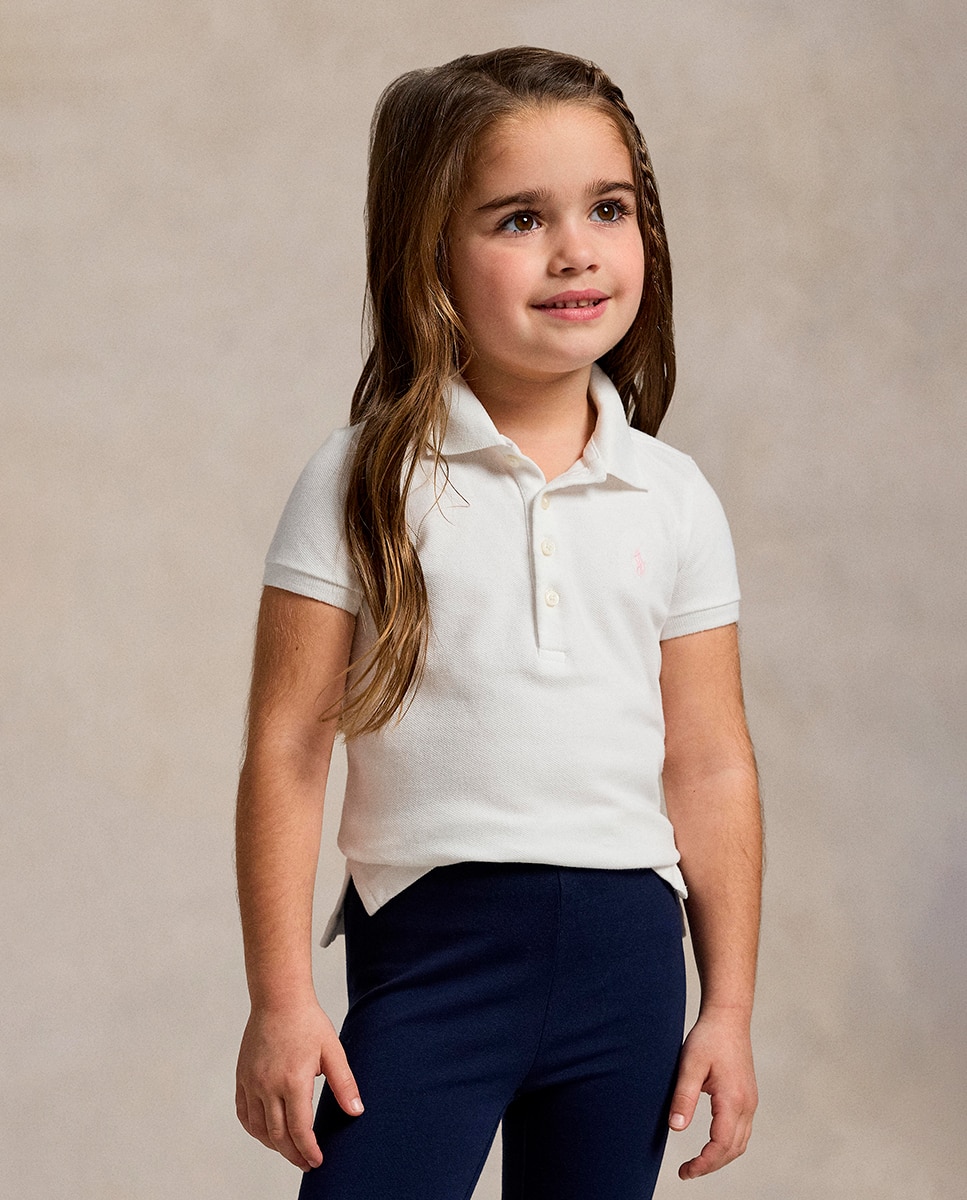 Polo de Piqué Elástico Polo Ralph Lauren Branco-1