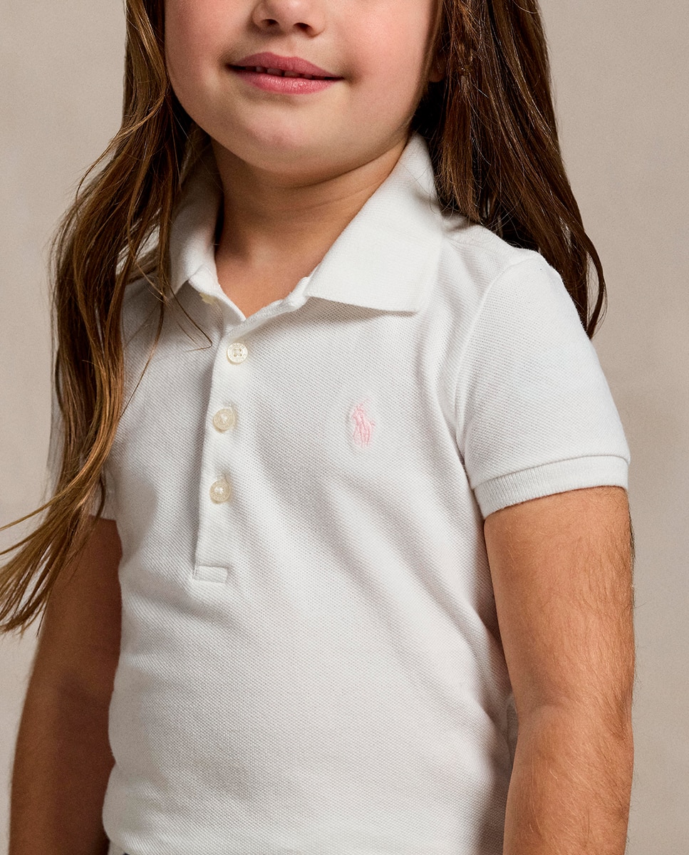 Polo de Piqué Elástico Polo Ralph Lauren Branco-2