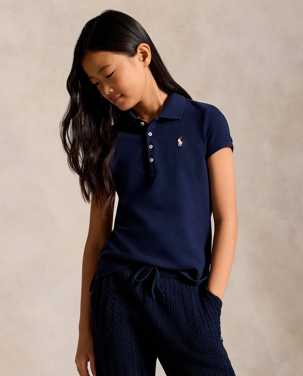 Polo de Piqué Elástico Azul-marinho-1