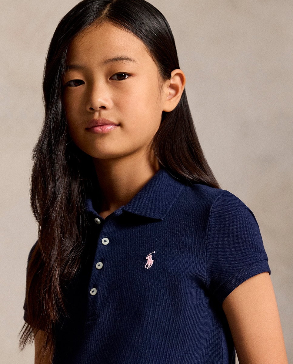 Polo de Piqué Elástico Azul-marinho-2