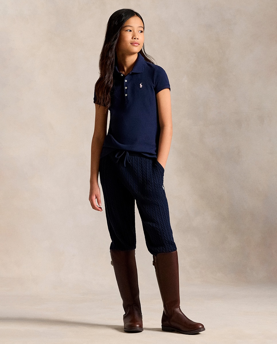 Polo de Piqué Elástico Azul-marinho-3