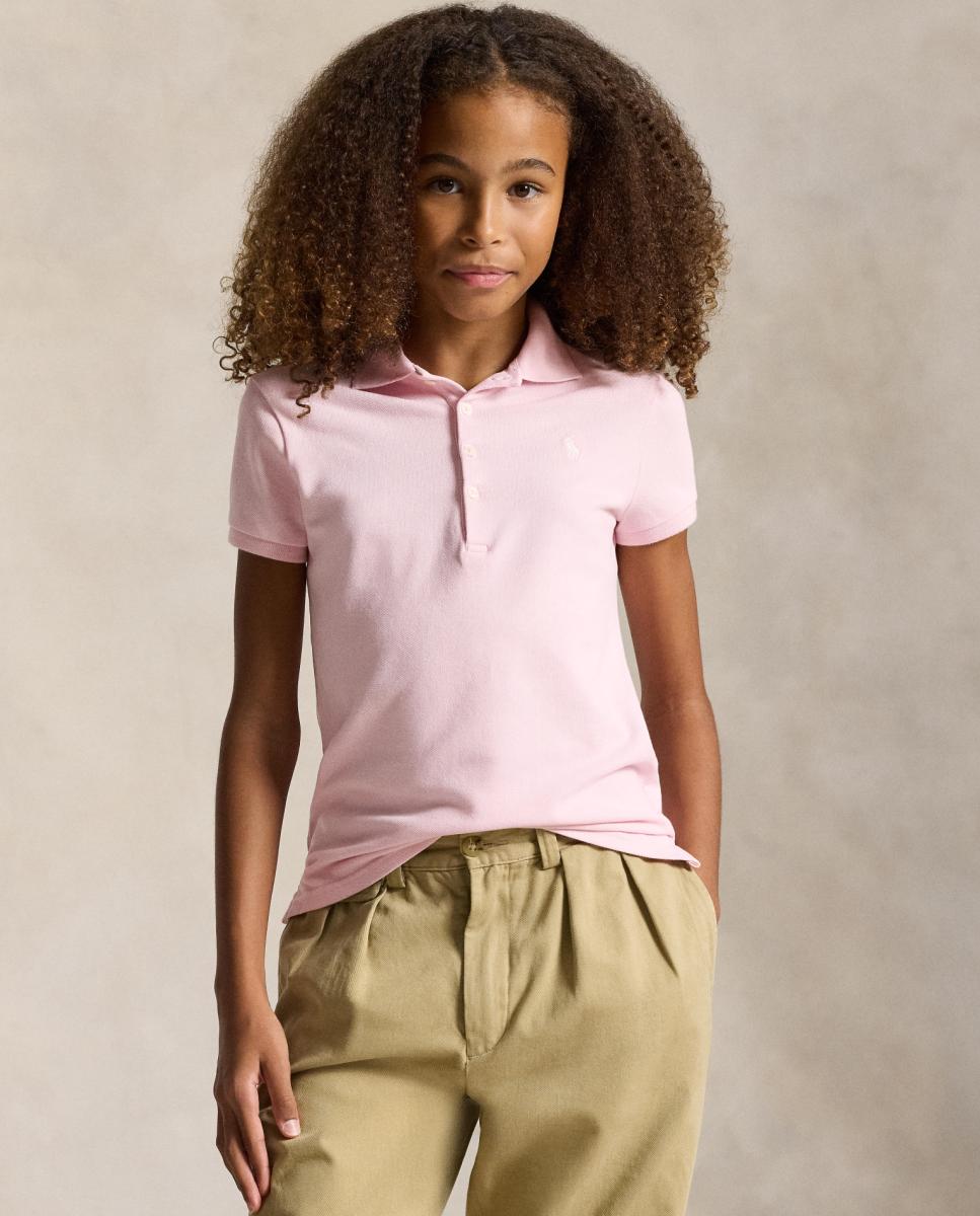 Polo de Piqué Elástico Polo Ralph Lauren Rosa-claro-1