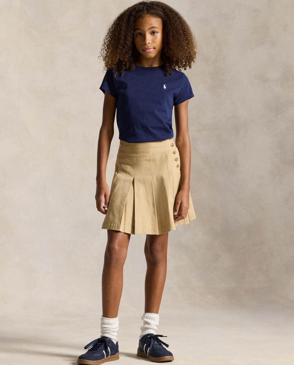 Camiseta de niña de punto jersey de algodón - Polo Ralph Lauren - Azul marino Azul marino-2