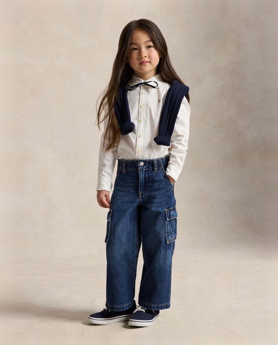 Camisa Oxford de Algodão Polo Ralph Lauren Branco-4