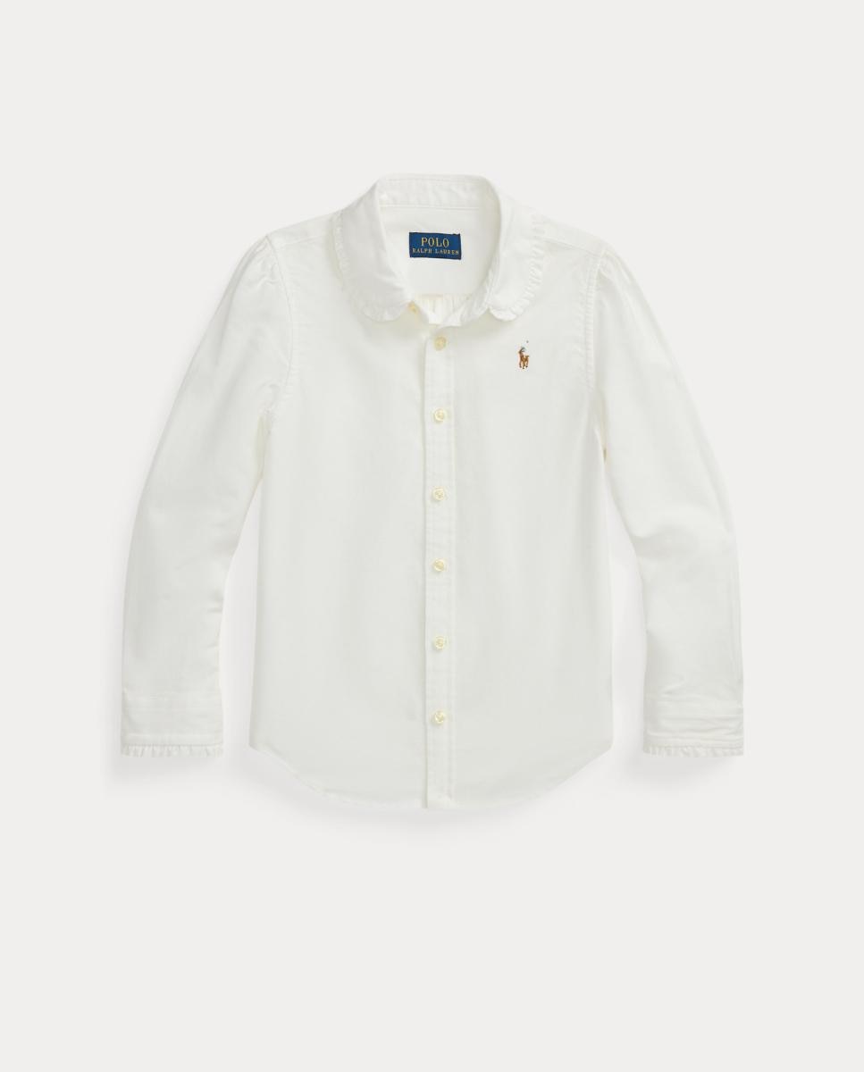Camisa Oxford de Algodão Polo Ralph Lauren Branco-5