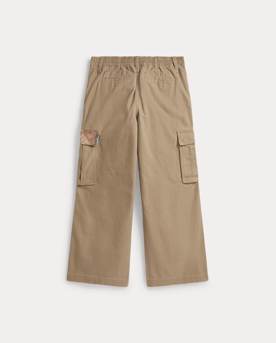 Calças Cargo de Algodão Patch Polo Ralph Lauren Bege-5