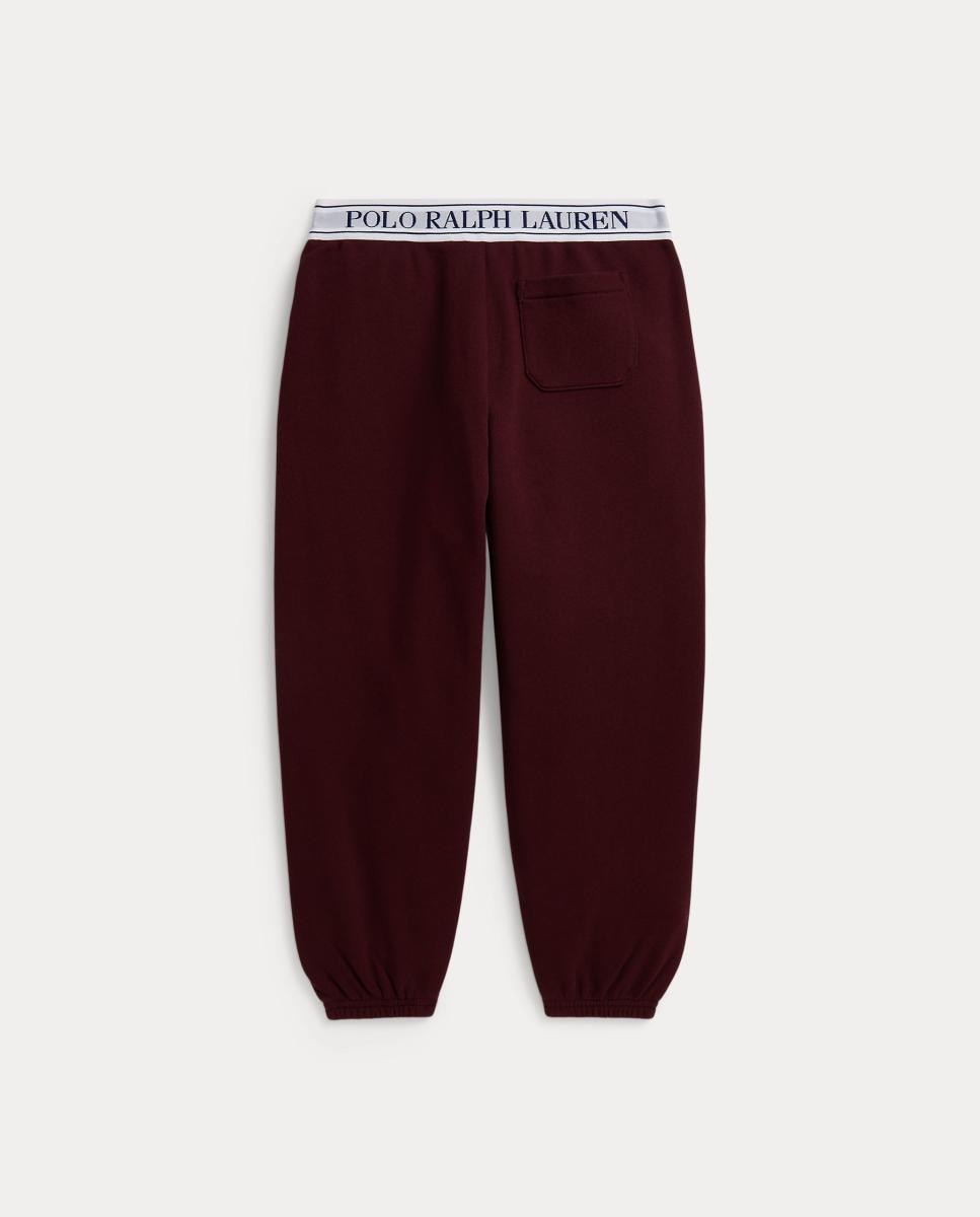 Calças Desportivas em Mistura de Algodão com Fita Elástica Polo Ralph Lauren Bordeaux-6