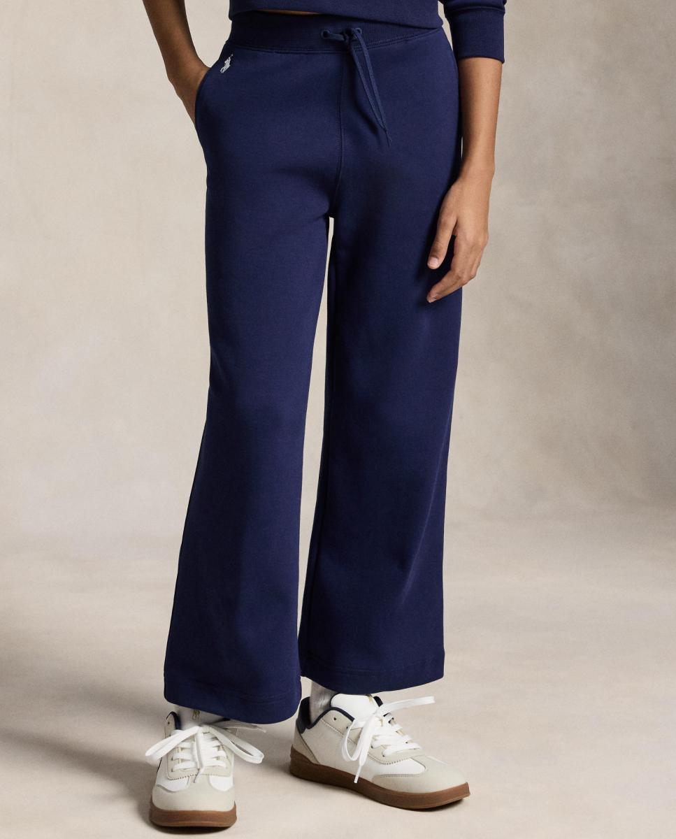 Calças Desportivas Wide Leg de Algodão Polo Ralph Lauren Azul-marinho-2