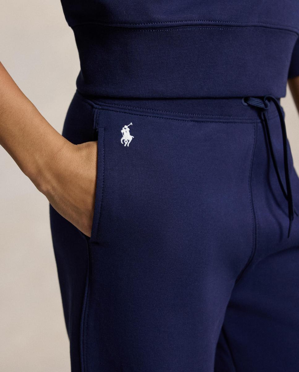 Calças Desportivas Wide Leg de Algodão Polo Ralph Lauren Azul-marinho-3