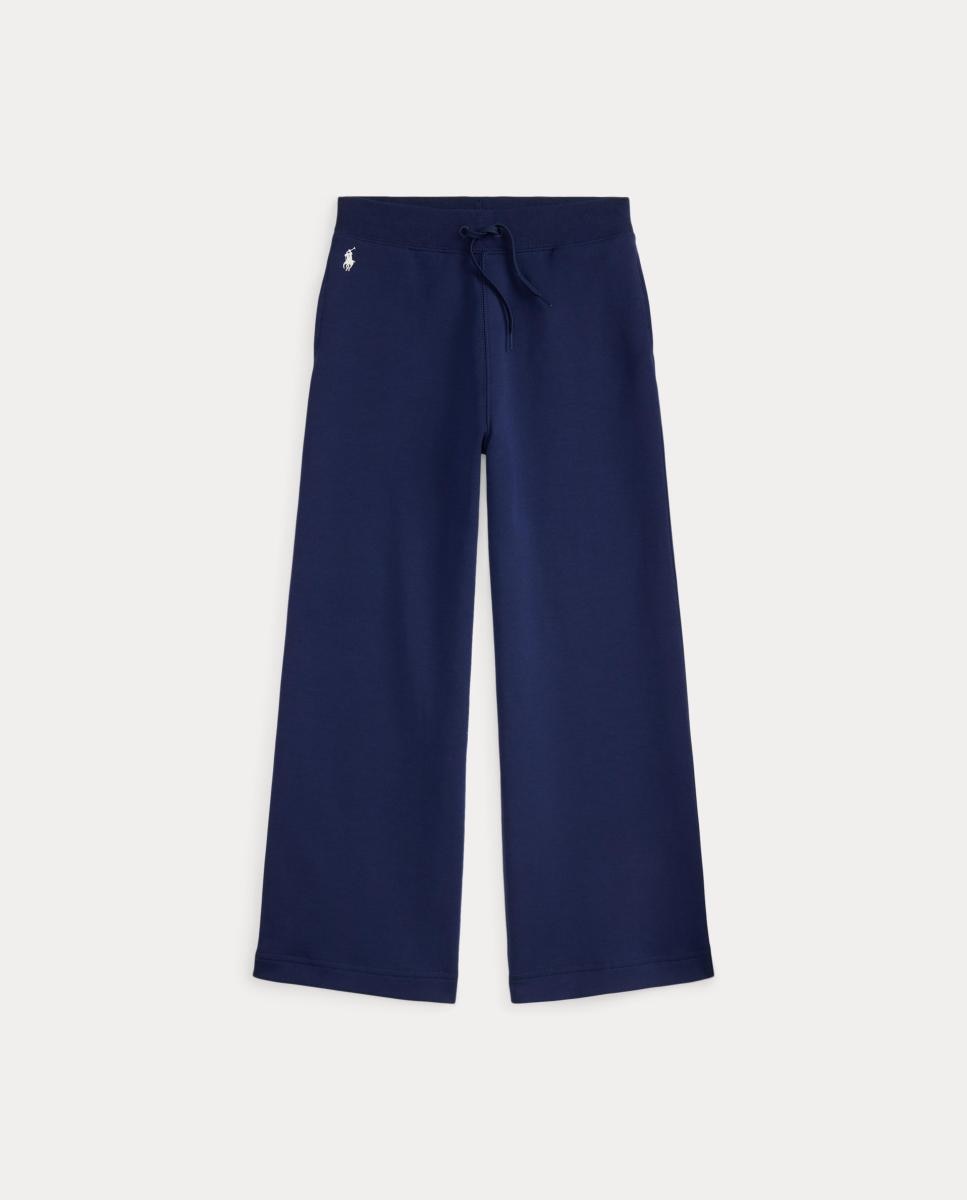 Calças Desportivas Wide Leg de Algodão Polo Ralph Lauren Azul-marinho-4