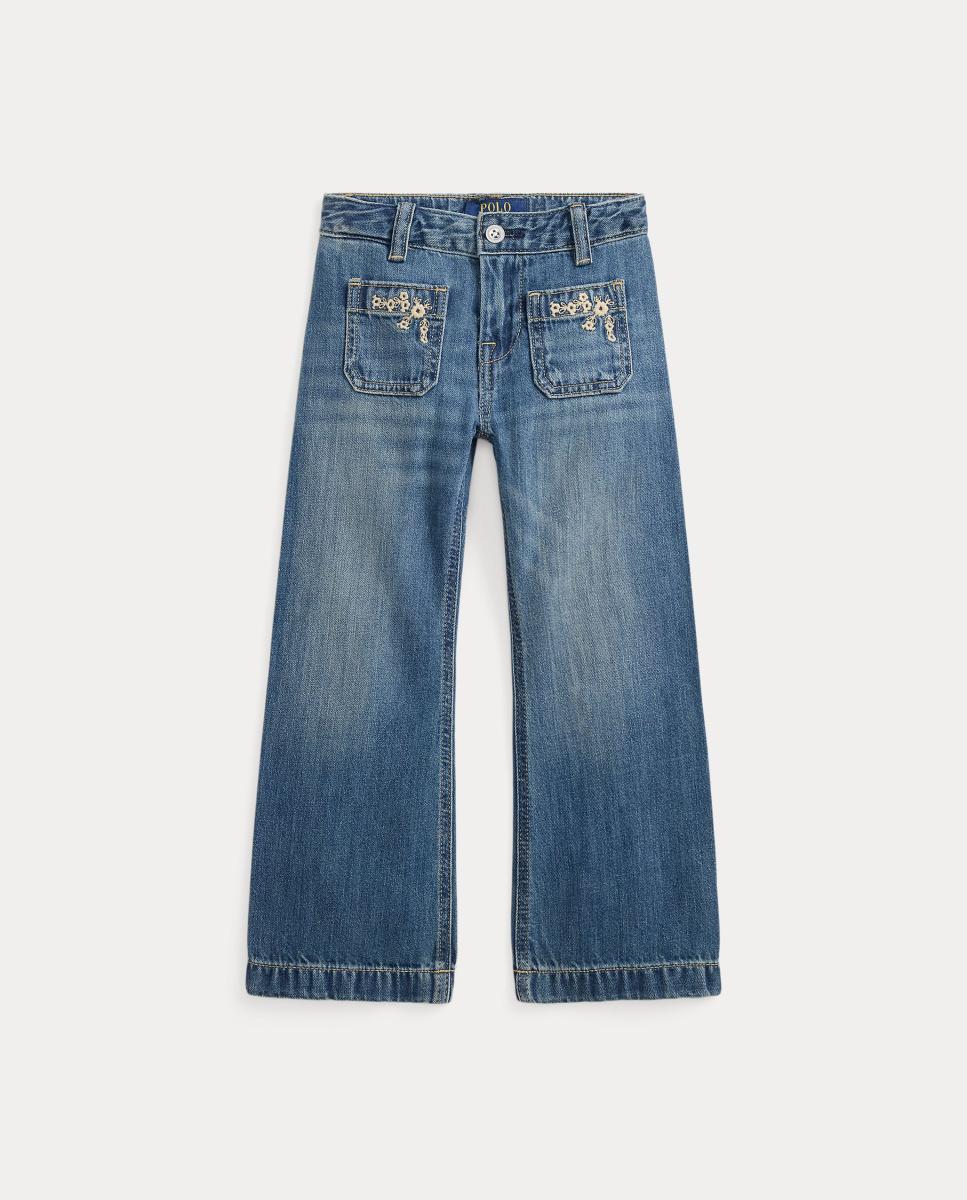 Jeans de Algodão com Corte Direito Polo Ralph Lauren Azul-marinho-4