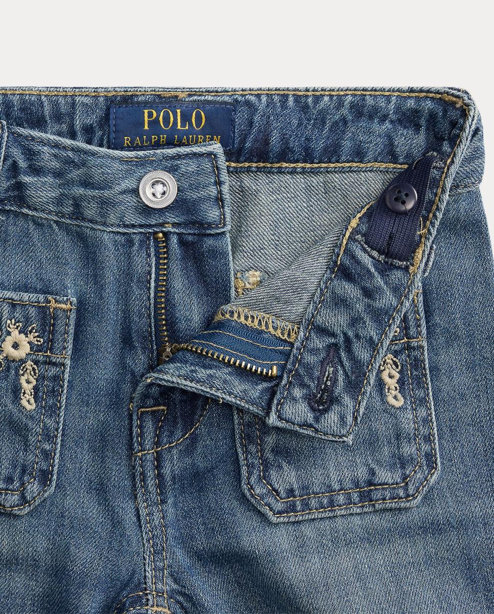 Jeans de Algodão com Corte Direito Polo Ralph Lauren Azul-marinho-6