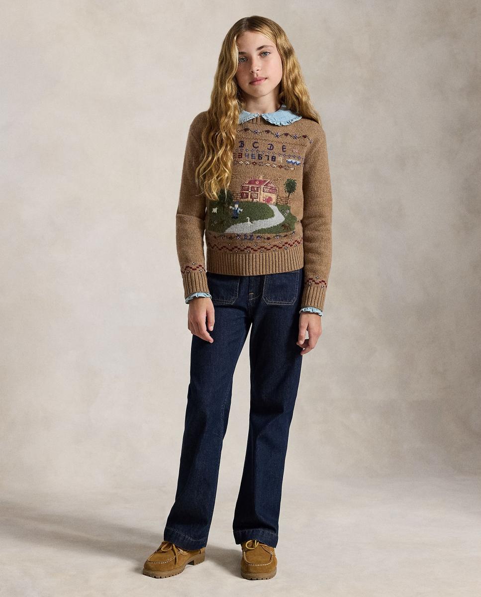 Imagem 0 de Jeans de Algodão com Bolsos de Remendo