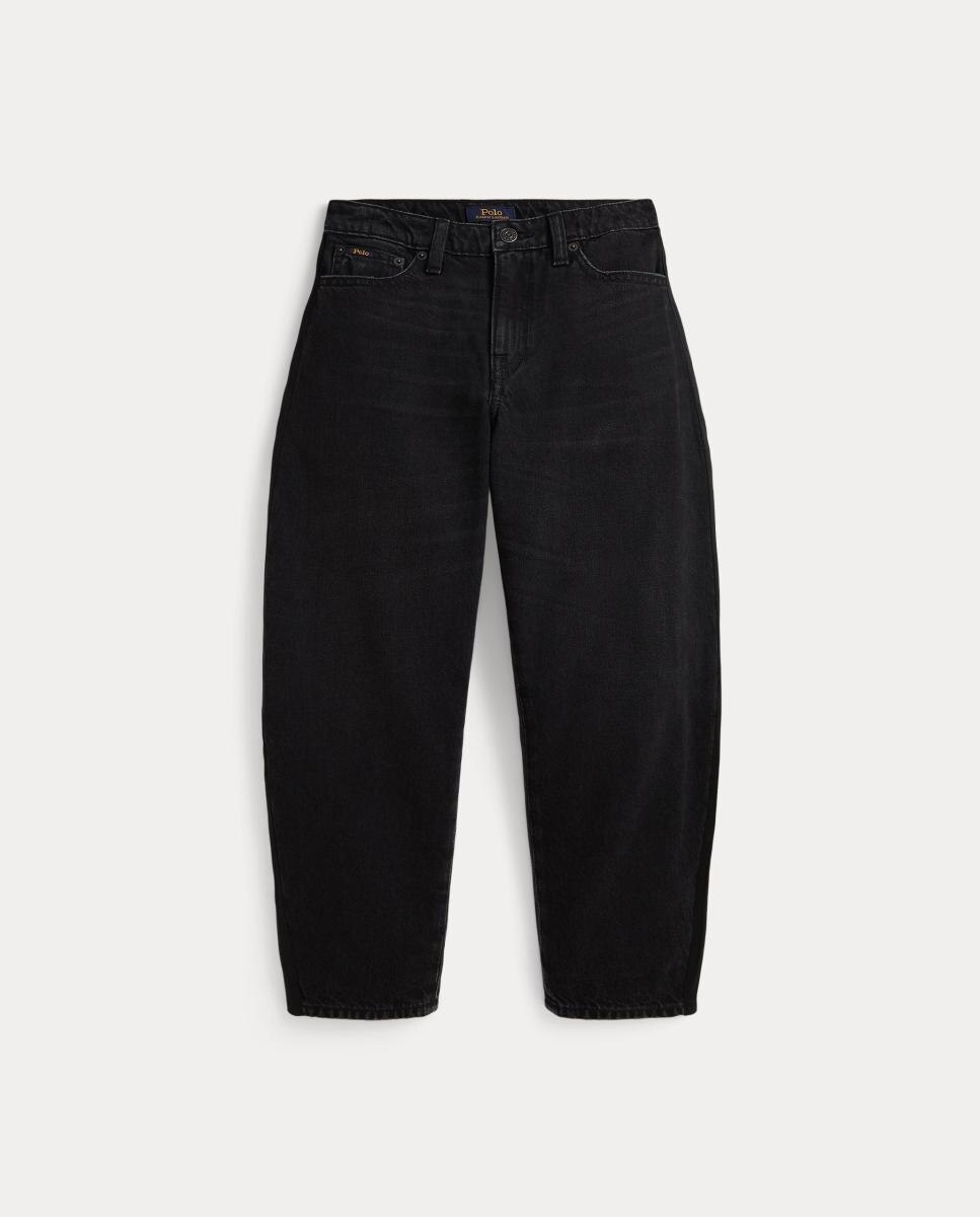 Vaquero de niña Curved Tapered con franja lateral de satén - Polo Ralph Lauren - Azul índigo Azul índigo-4