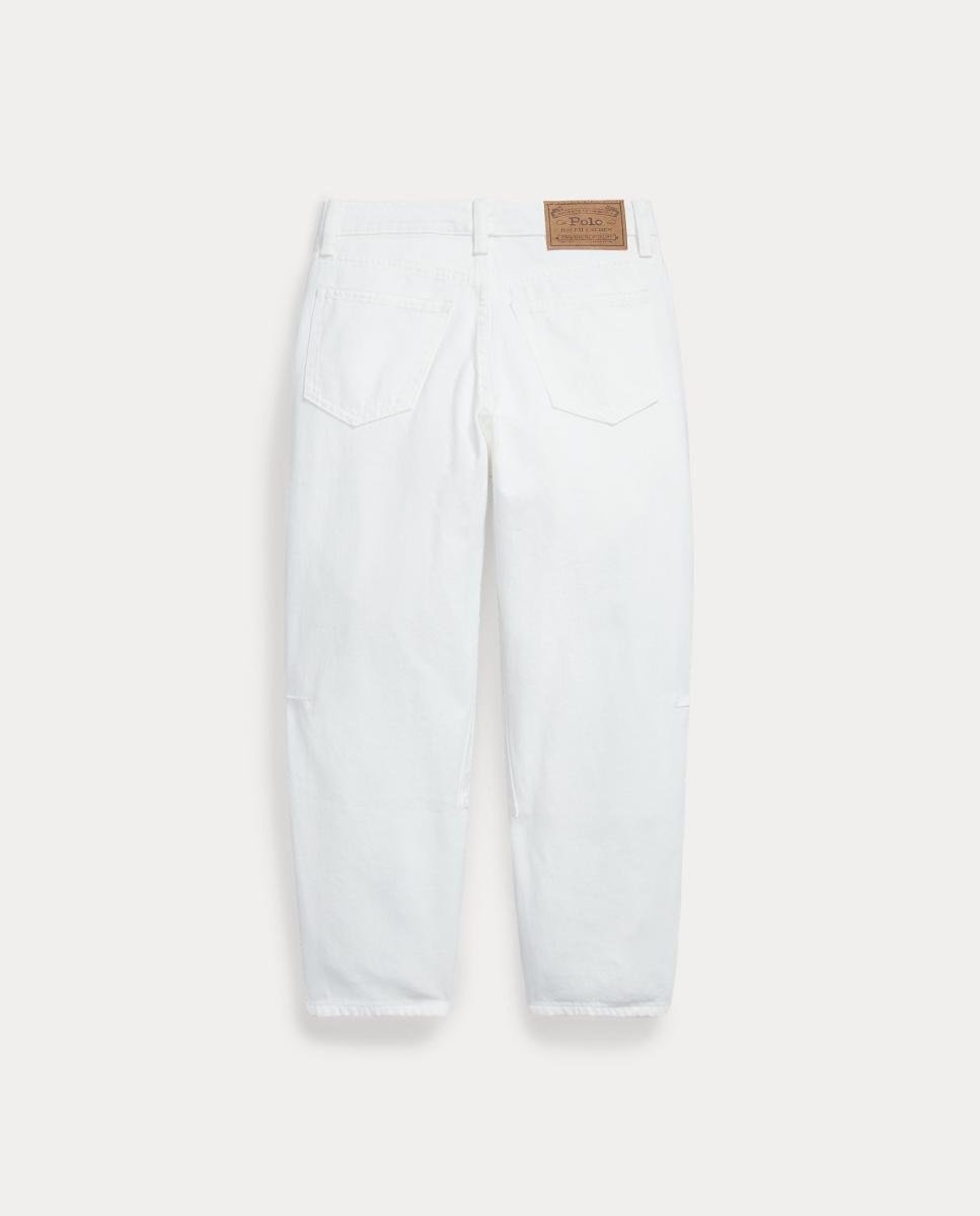 Jeans de Algodão Curved Tapered Polo Ralph Lauren Branco-marfim-2