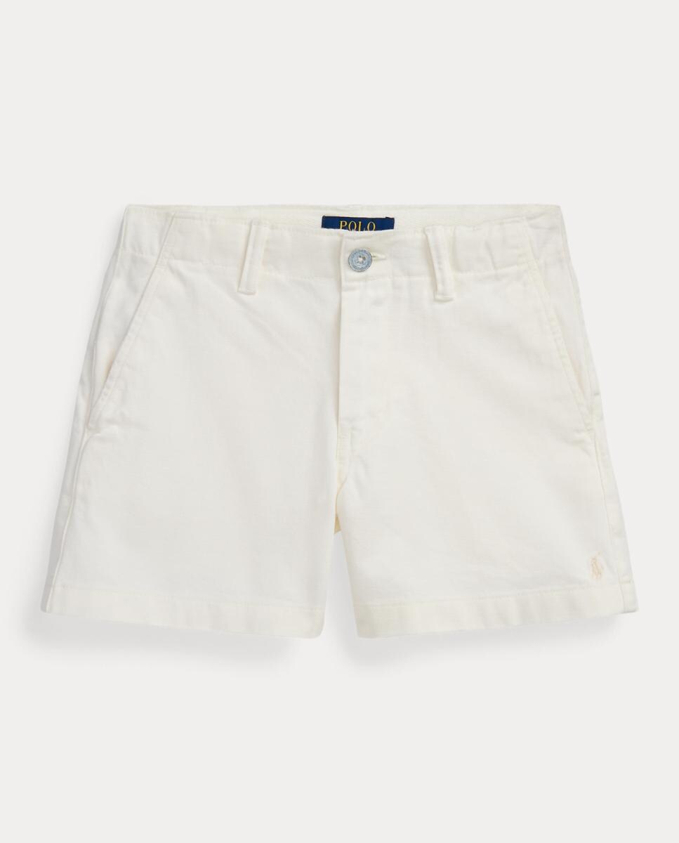 Calções Chino de Algodão Branco-marfim-4