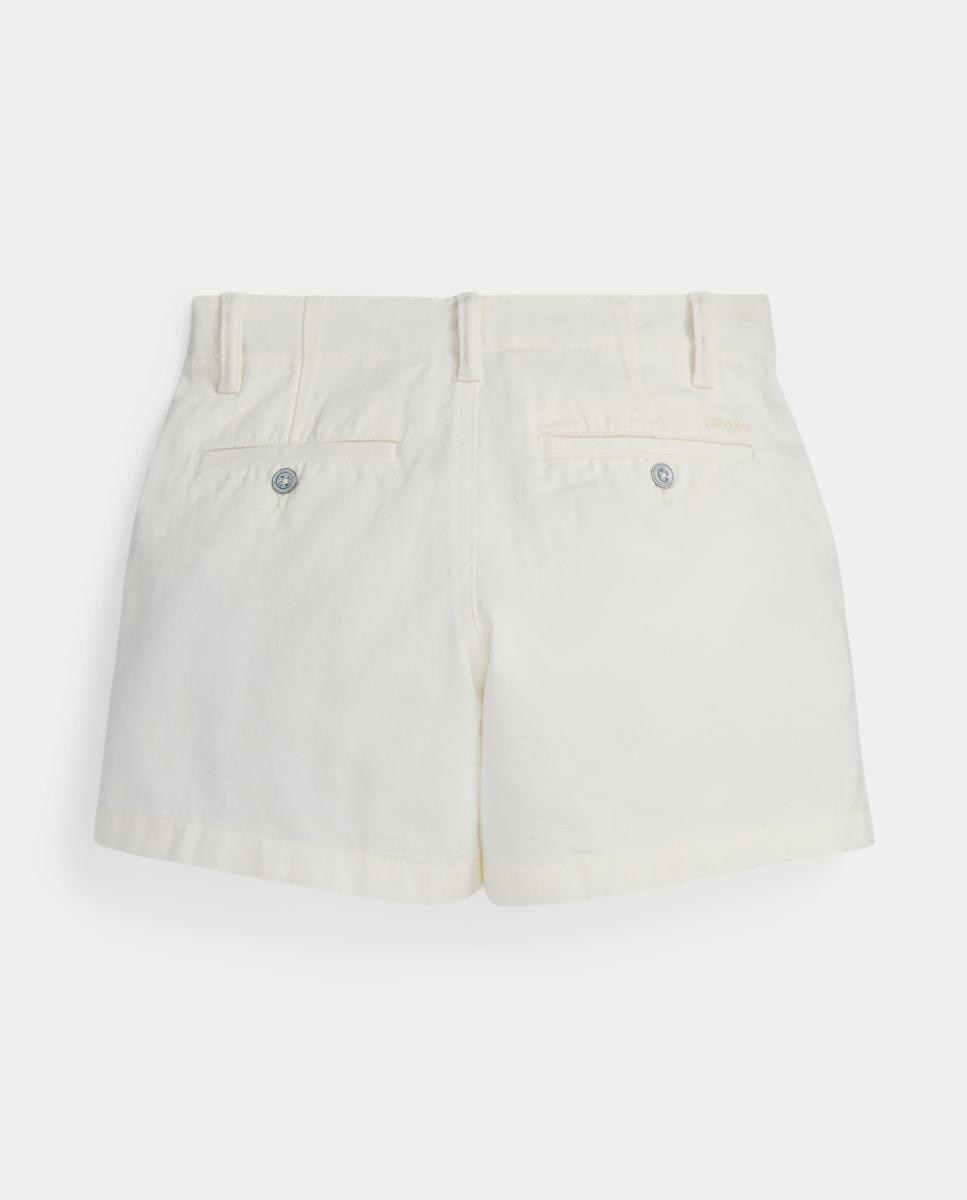 Calções Chino de Algodão Branco-marfim-5