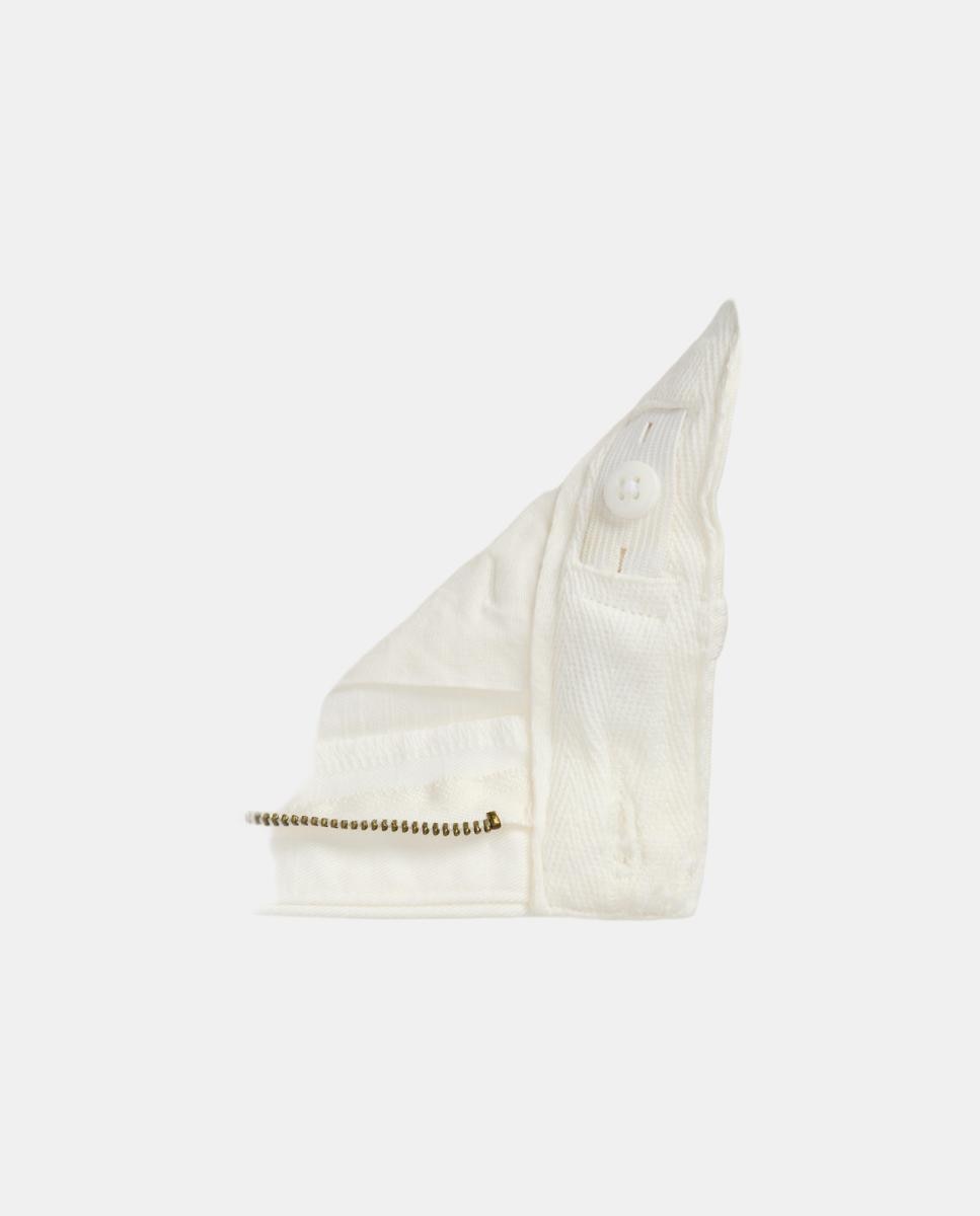 Calções Chino de Algodão Branco-marfim-6