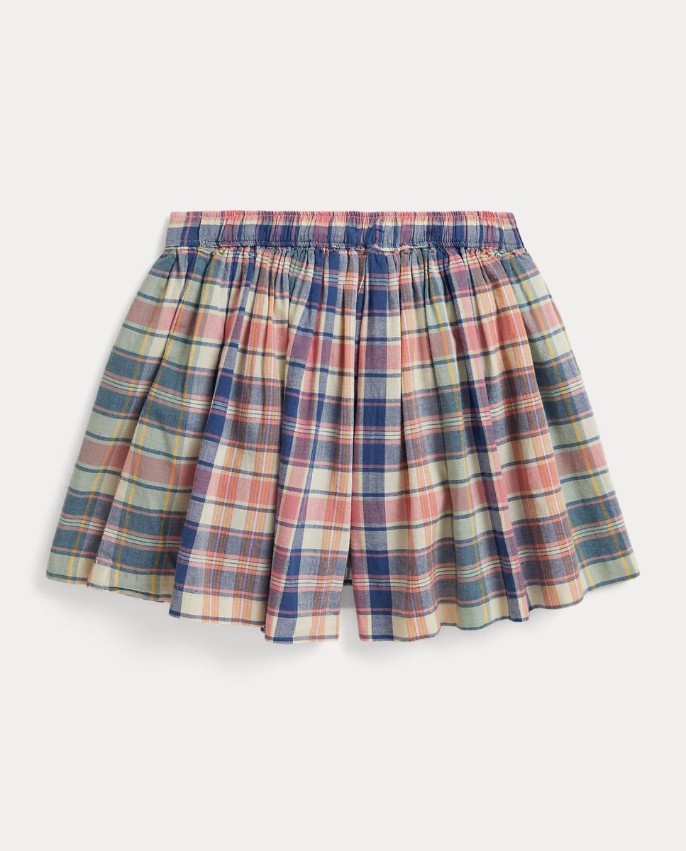 Saia de Algodão aos Quadrados Polo Ralph Lauren Multicolor-2