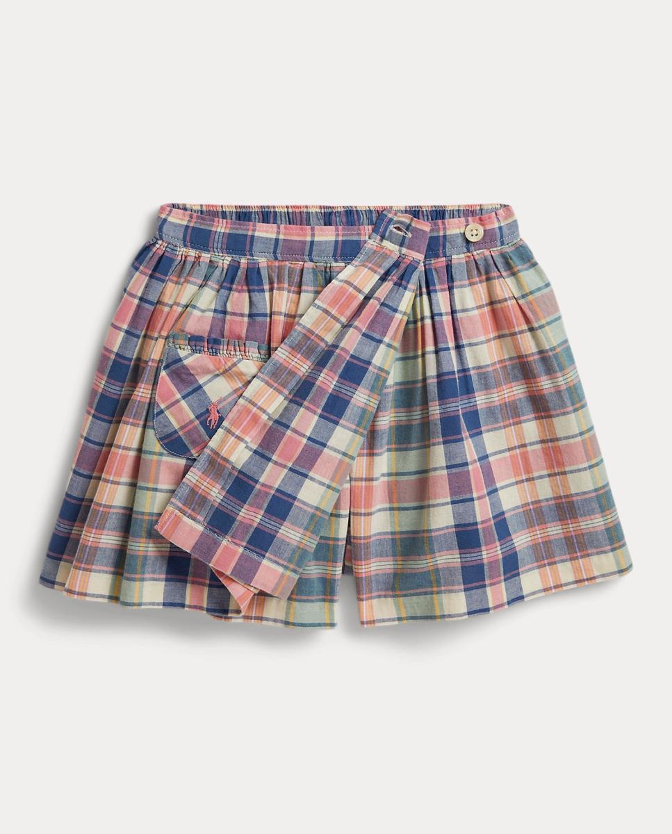 Saia de Algodão aos Quadrados Polo Ralph Lauren Multicolor-3