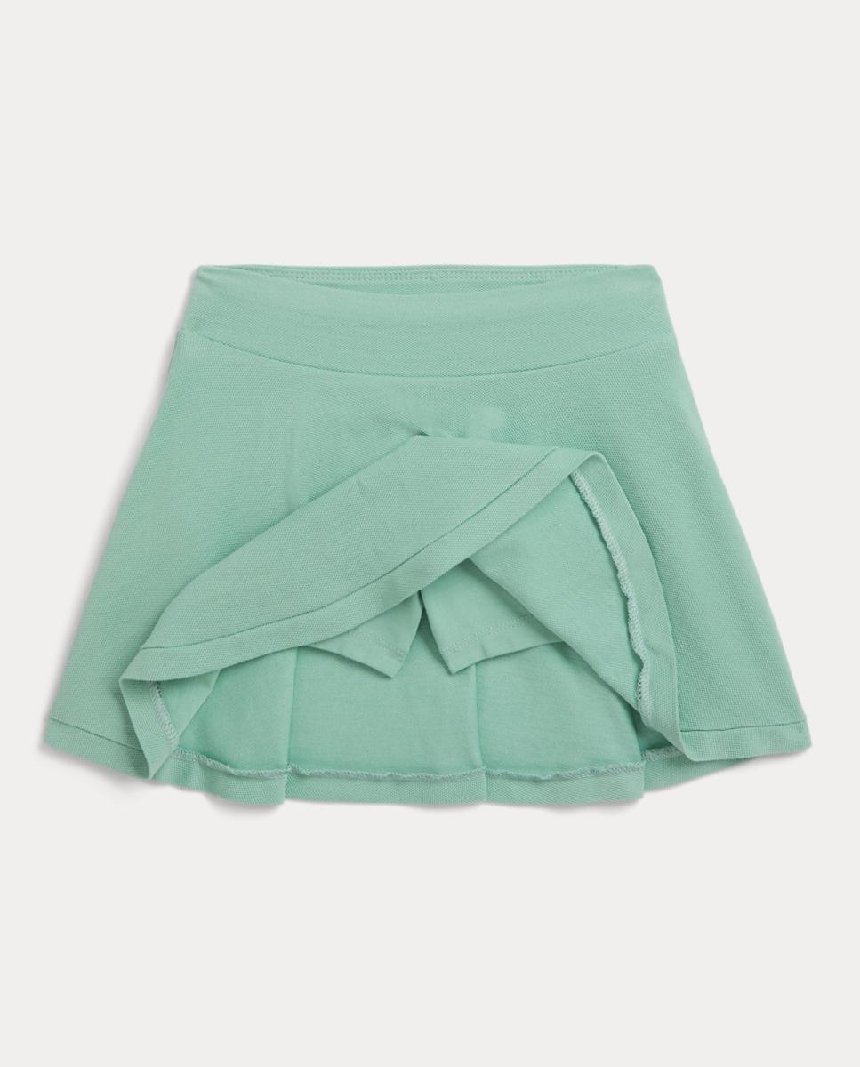 Saia-Calça com Pregas e Cavalo Bordado Polo Ralph Lauren Verde Água-3