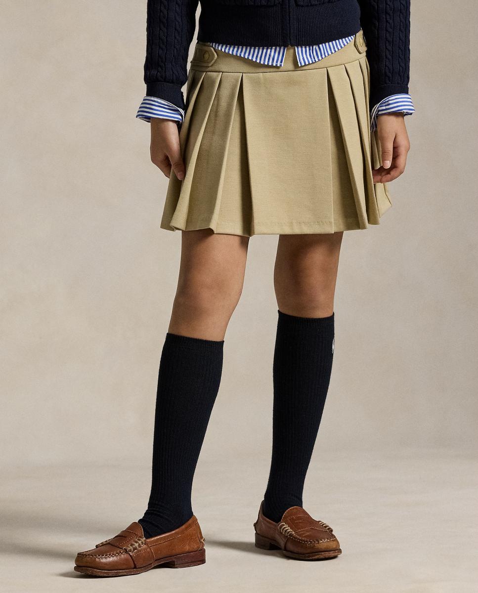 Saia-Calça Plissada de Ponte Polo Ralph Lauren Bege-2