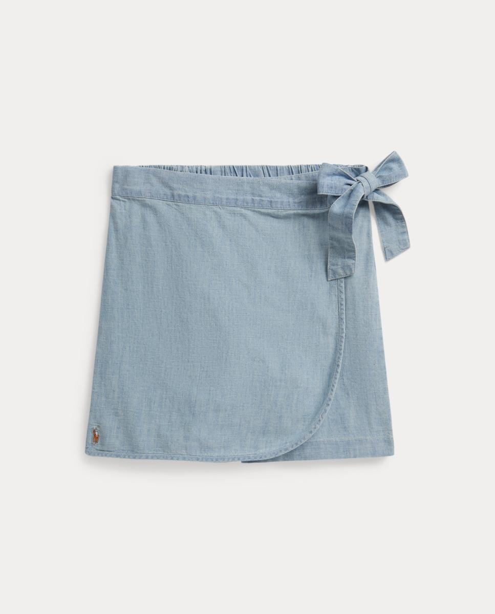 Saia-Calça Cruzada de Algodão Polo Ralph Lauren Índigo-4