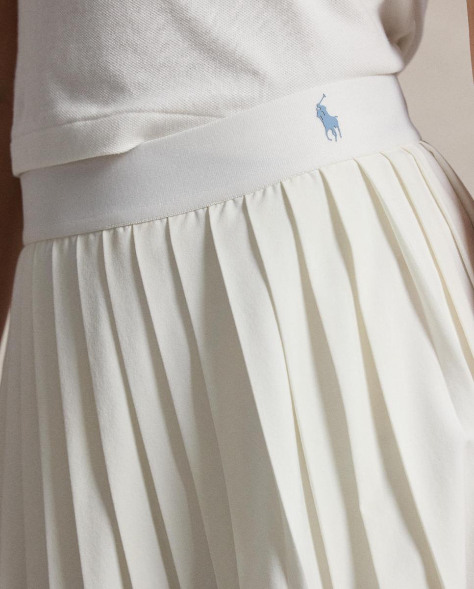 Saia-Calça de Pregas com Pinças Polo Ralph Lauren Branco-3