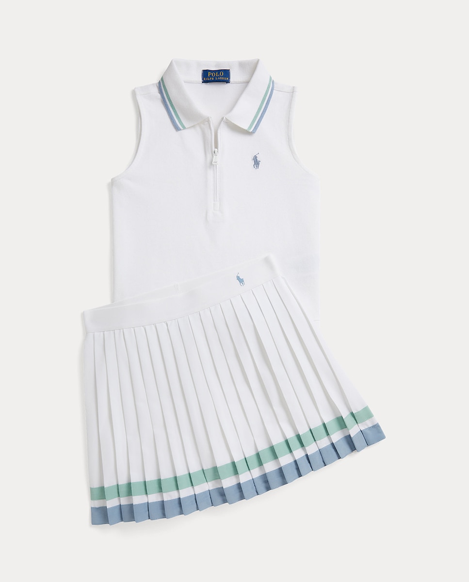 Saia-Calça de Pregas com Pinças Polo Ralph Lauren Branco-7
