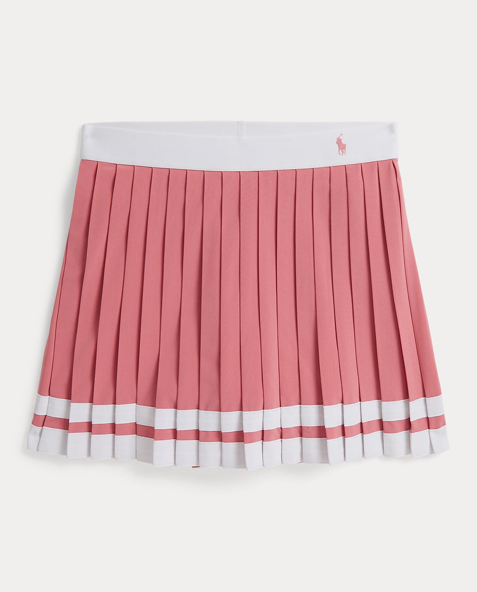 Saia-Calça de Pregas com Pinças Polo Ralph Lauren Rosa-4